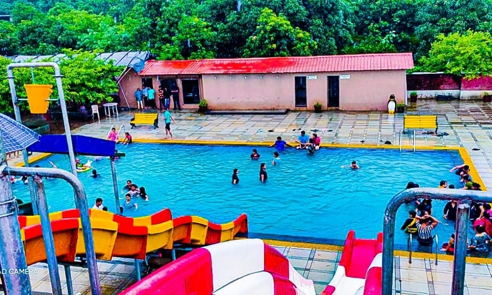 Resort Swimming Pool & Slides View