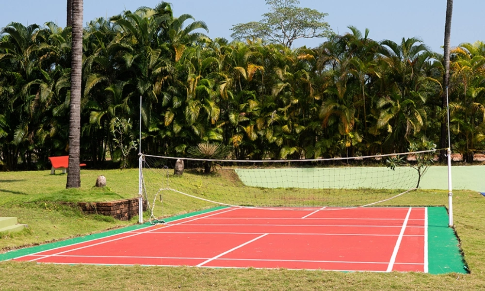 Badminton Court Outdoor Setup