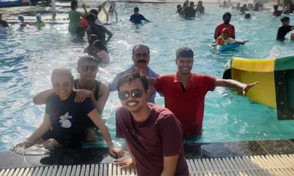 Friends Enjoying Pool Time