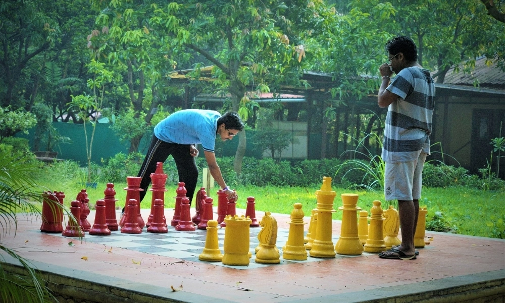 Giant Chess Game Outdoor Activity