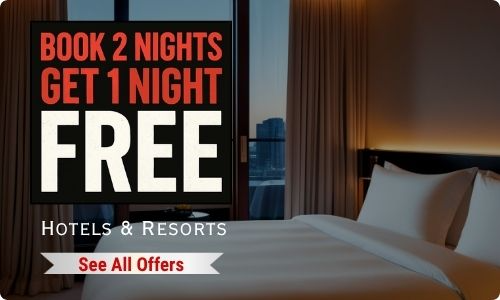 Book 2 Nights – Get 1 Night Free Stay