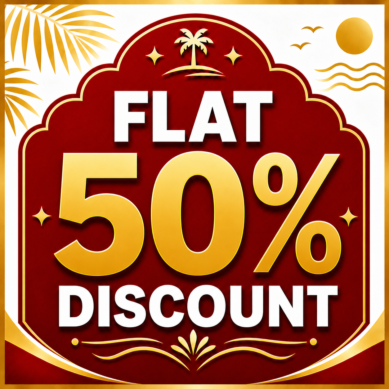 Flat 50% Discount