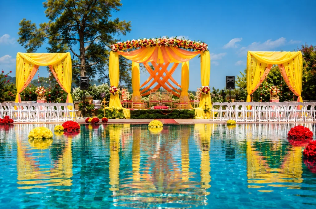 Pool Side Wedding