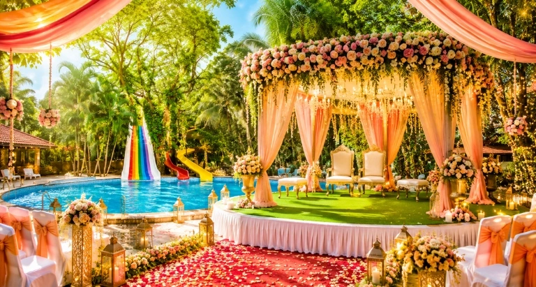 Poolside Wedding