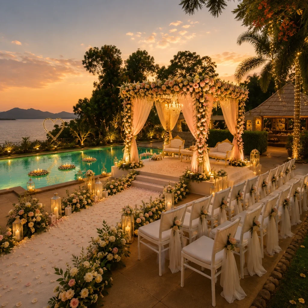 Poolside Wedding
